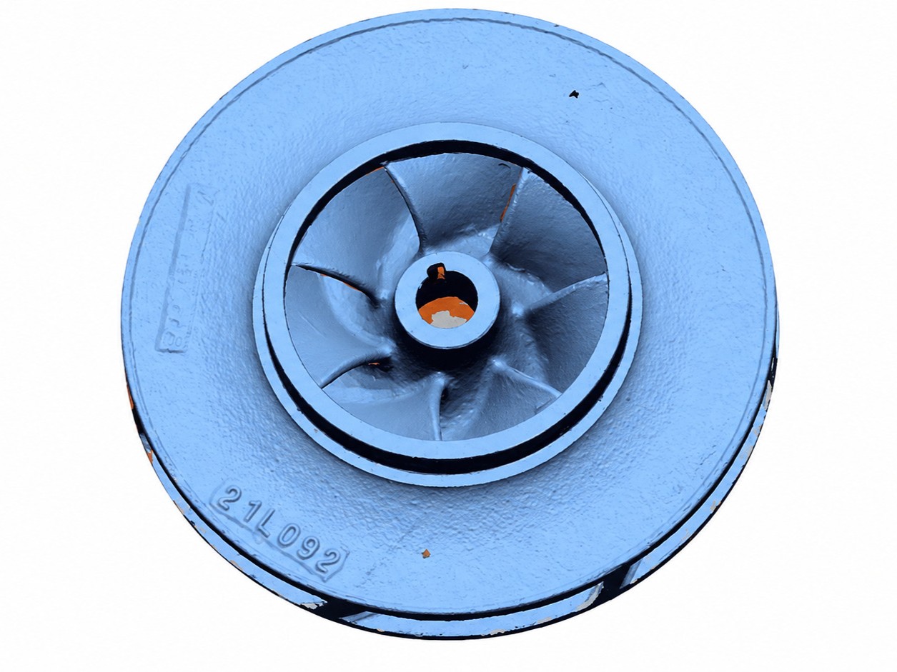 3D scanned impeller mesh