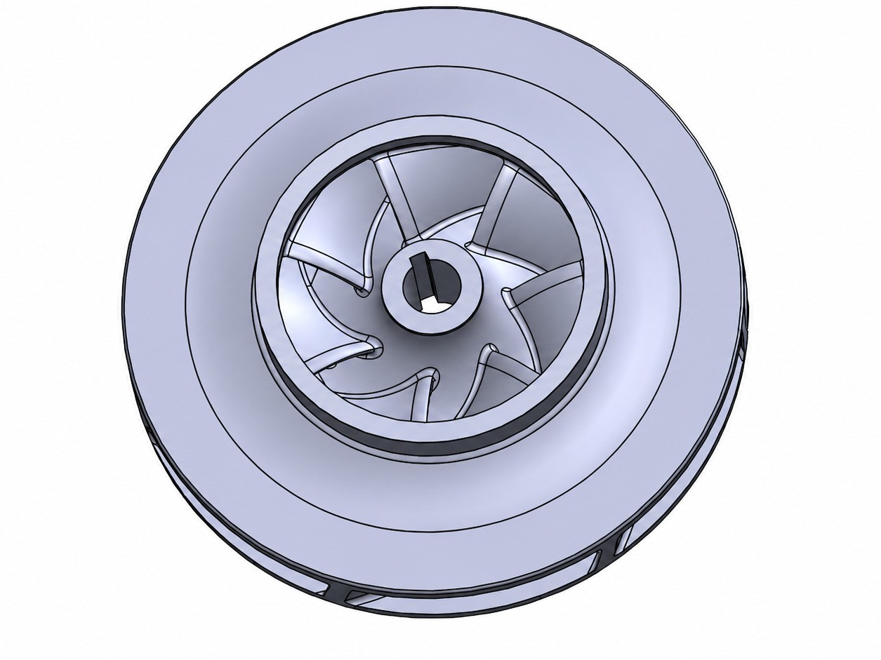 Nominal CAD model of the impeller