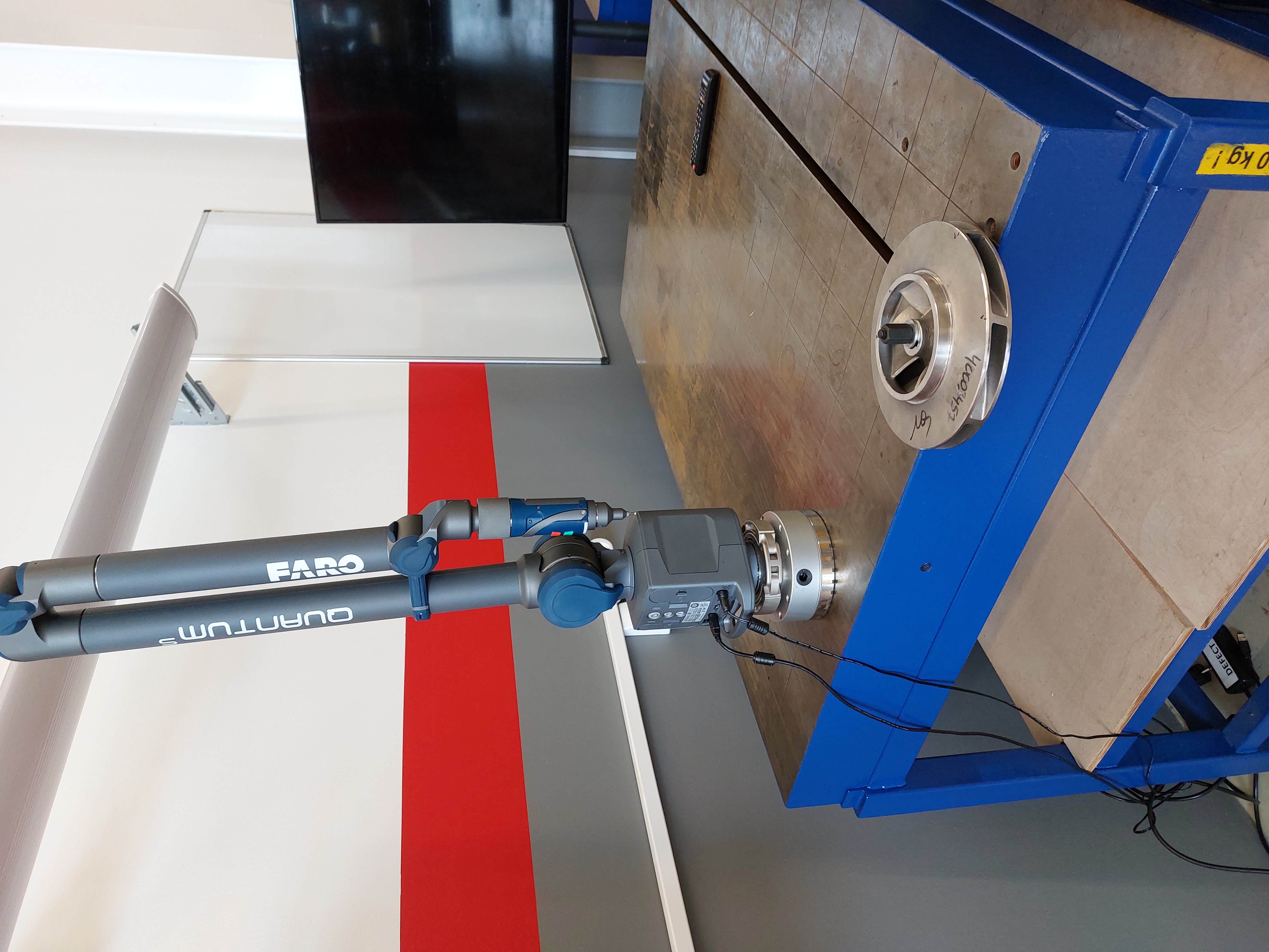 FaroArm on metal table
