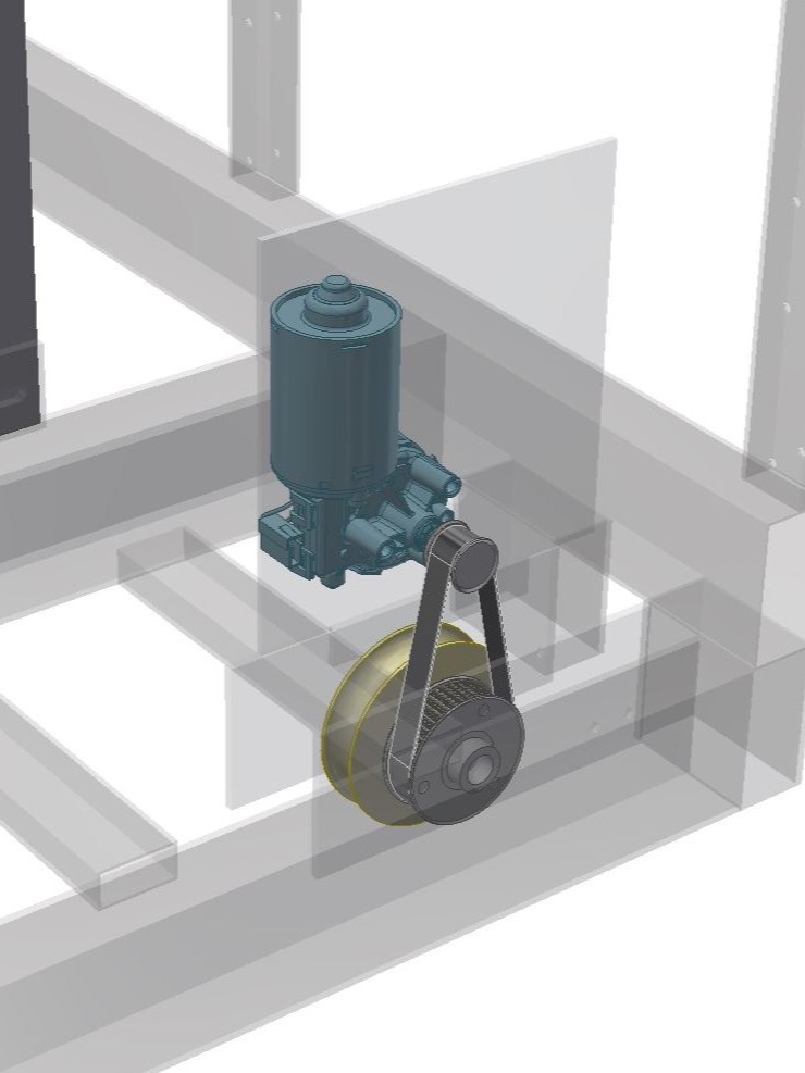 CAD model of initial transmission design