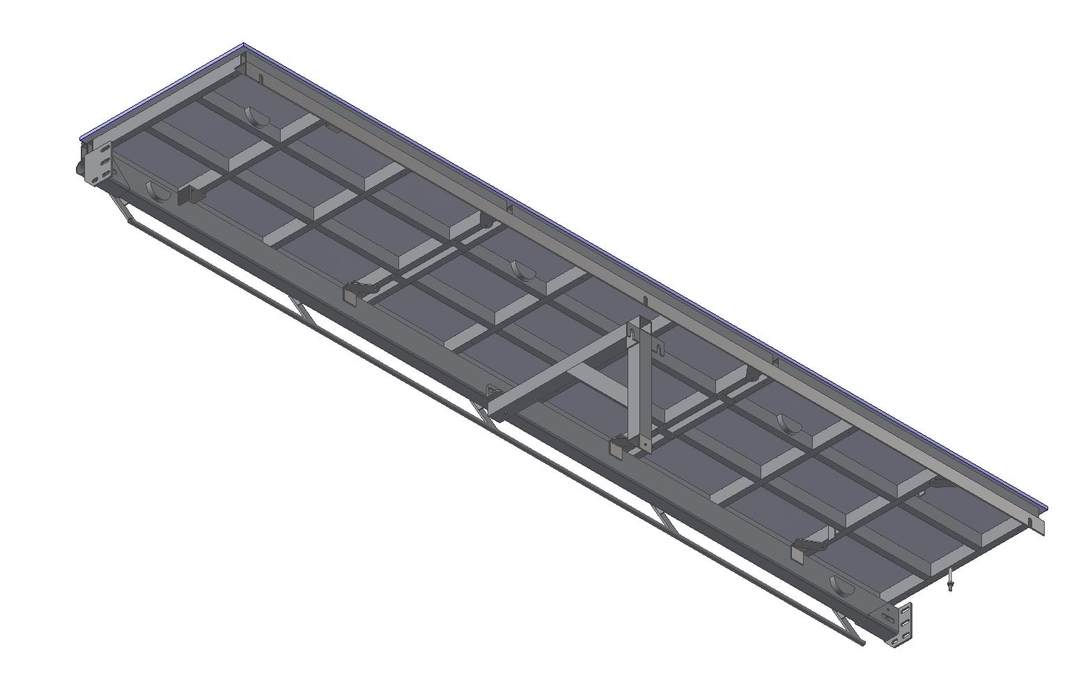 CAD model of the original rectangular tube structure