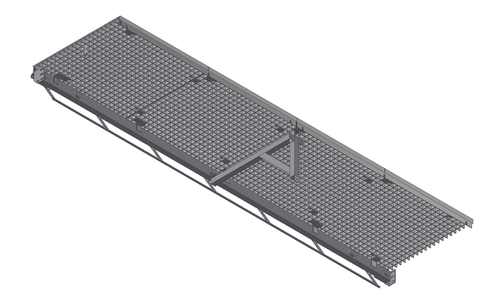 CAD model of the glass fibre reinforced plastic panel design