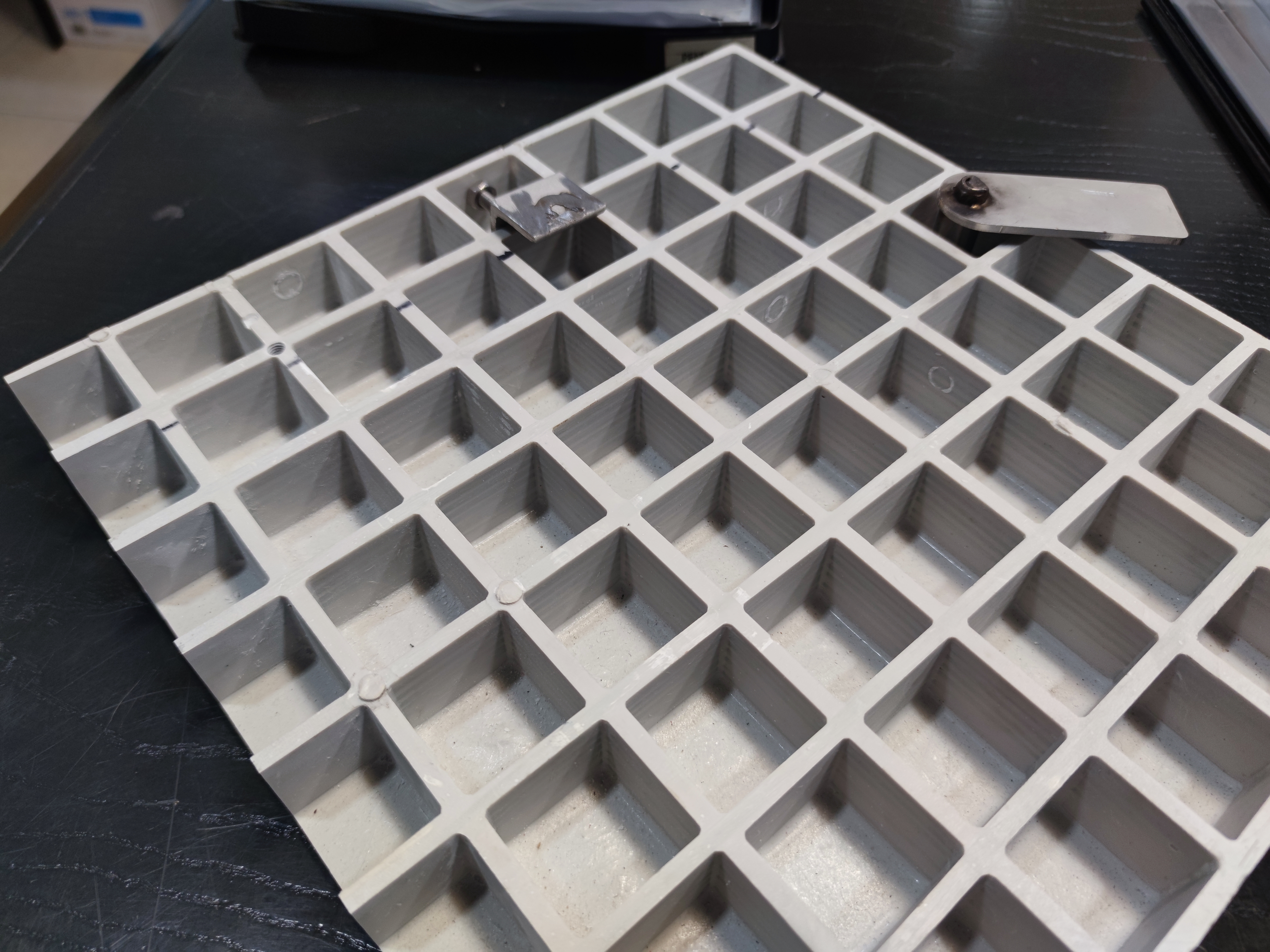 Glass fibre reinforced plastic panel sample